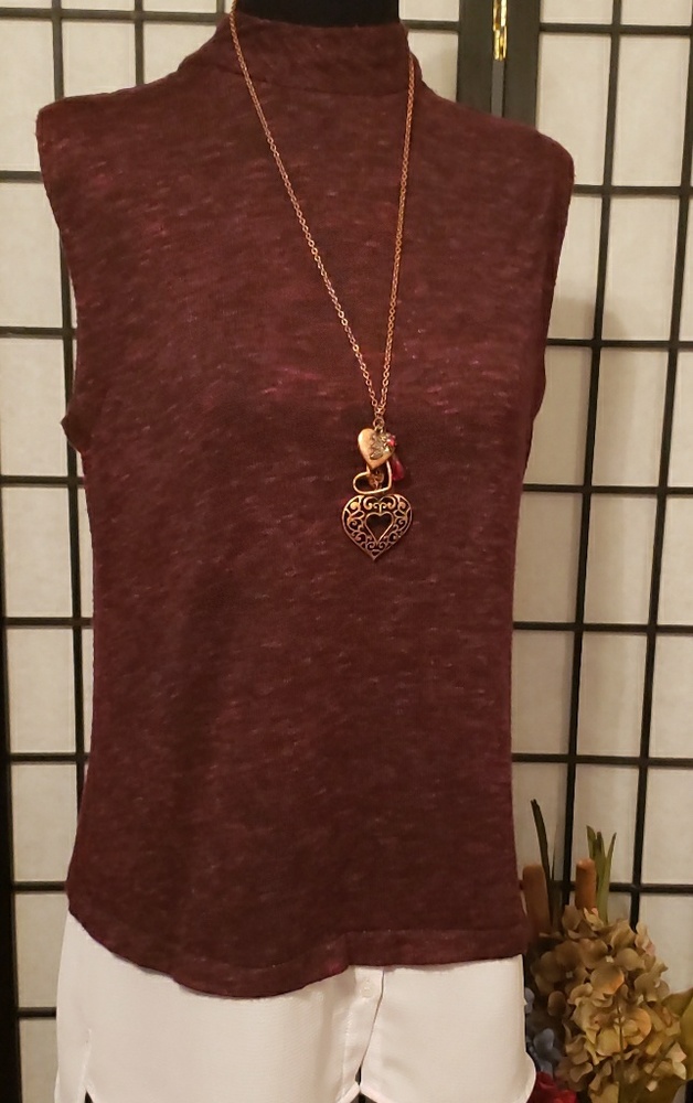 GORGEOUS RED & BROWN marbled SWEATER